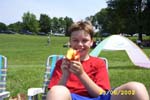 Collin making mess