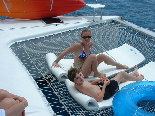 On front of Boat
