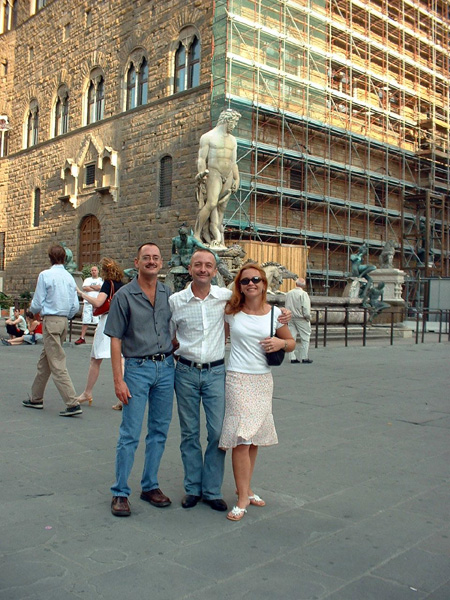 Jules,Ian, Nathan in Signoria Square