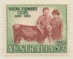 1953  3 1-2 d green-brown