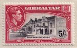 116 1944 5sh Dark Carmine and Black Government House